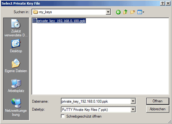 Schlüssel auswählen