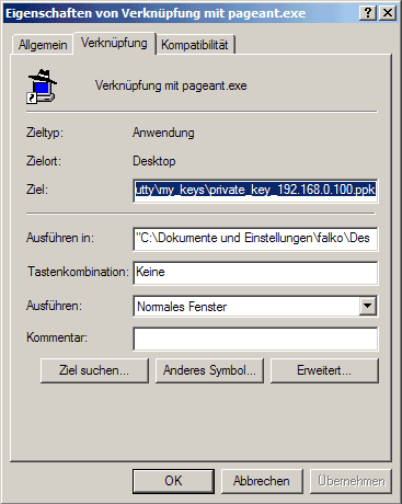 Details der Verknüpfung