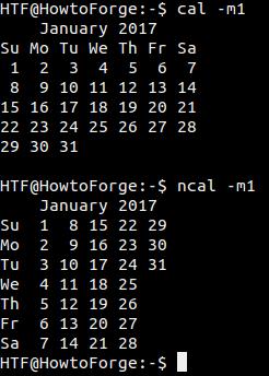 Kalender zeigt einen bestimmten Monat an