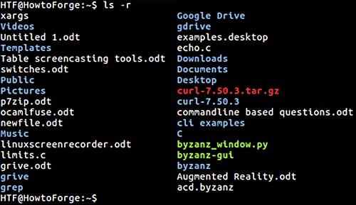 Anzeigen von Dateien/Verzeichnissen in umgekehrter Reihenfolge