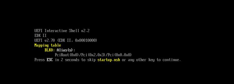 Interaktive UEFI-Shell