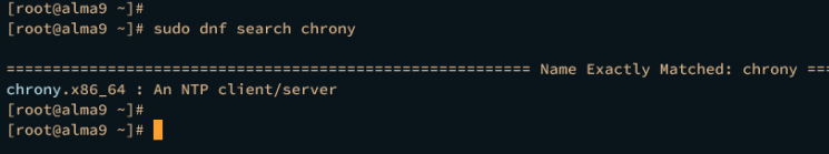 fidning chrony package