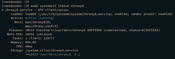chrony status node1