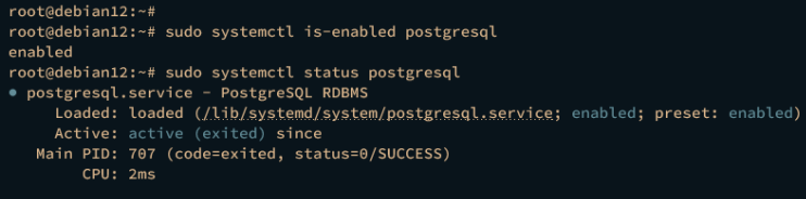 postgresql überprüfen