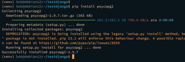 psycopg2 installieren