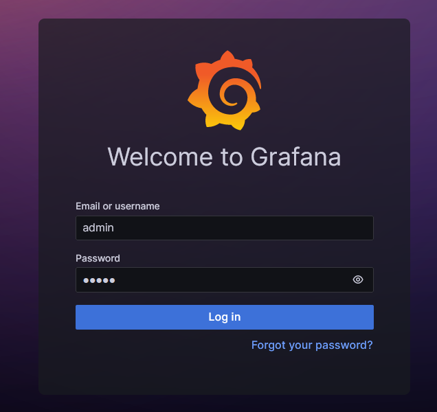 Anmeldung graphana