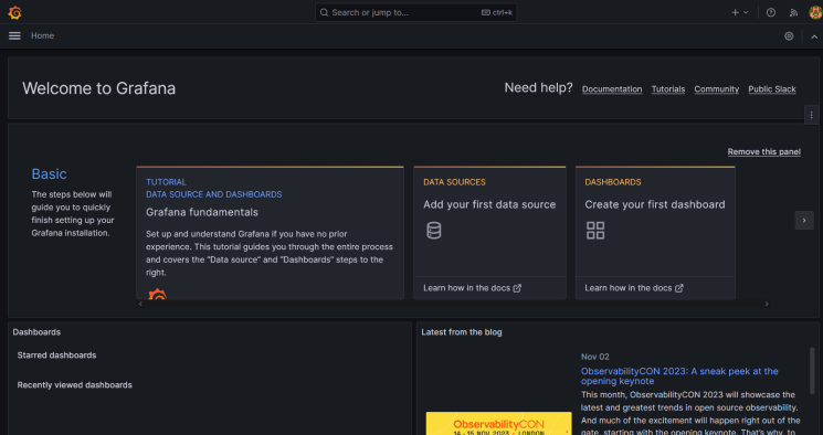 grafana dashboard