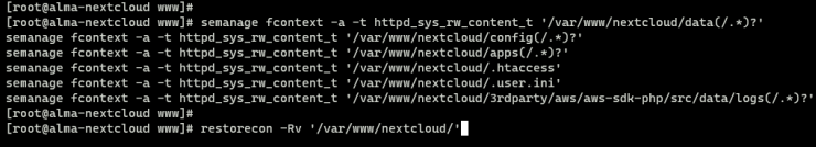SELinux für Nextcloud konfigurieren