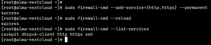 http und https auf der Firewalld öffnen