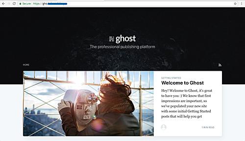 Ghost Blog läuft auf Docker