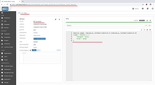Ergebnis des awx-Skriptlaufs