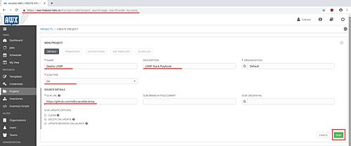 Name, Beschreibung und scm-Typ