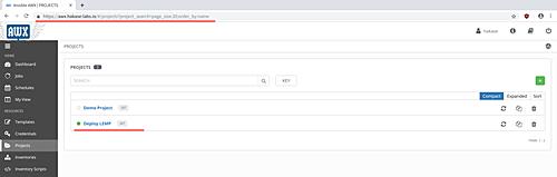 Projekt wurde hinzugefügt
