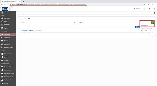 Jobvorlage hinzufügen