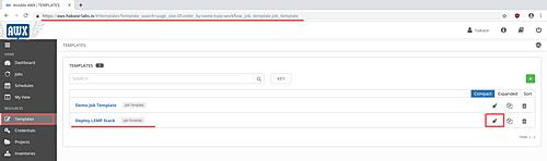 Ausführen der Auftragsvorlage