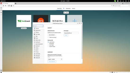 Vivaldi erweiterte Konfiguration