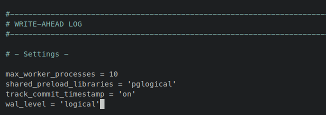 pglogisch aktivieren