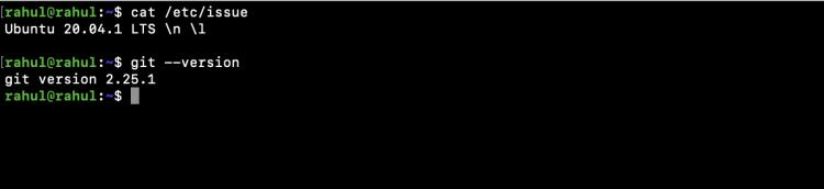 OS und Git-Version