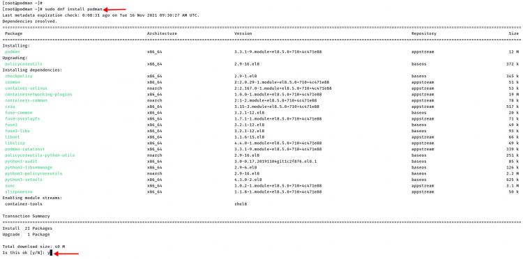 Podman Rocky Linux installieren