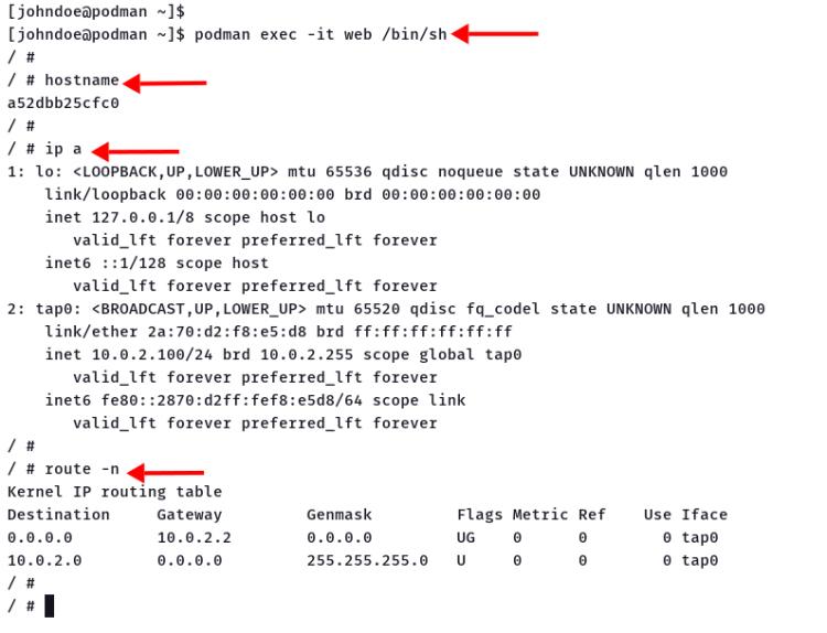 Podman SSH zum Container