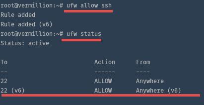 SSH in UFW zulassen