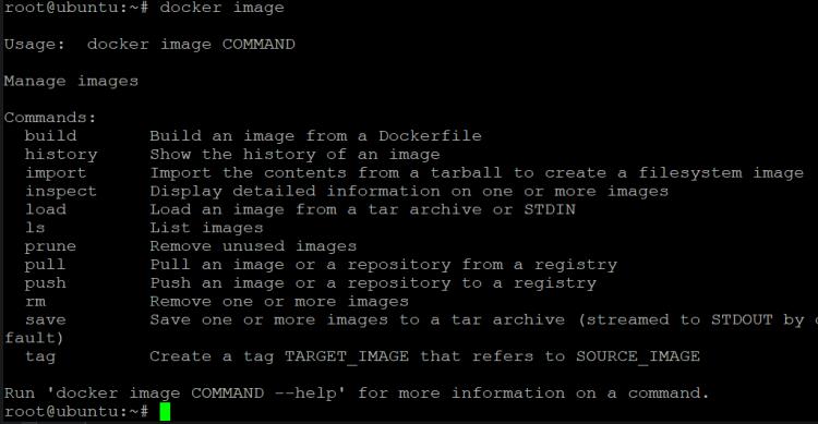 docker image CLI Optionen