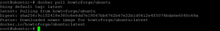 Lade das neueste Ubuntu-Image von deinem Docker Hub herunter.