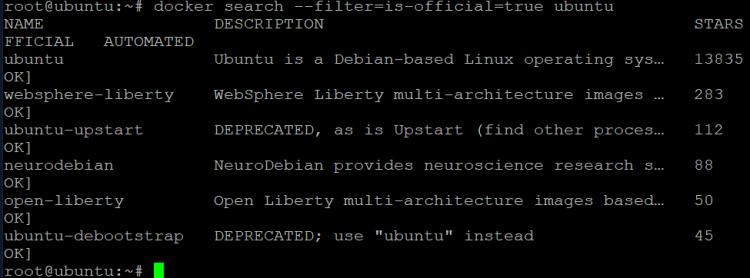 Suche nach dem Ubuntu-Image, das ein offizielles Image von Ubuntu ist.