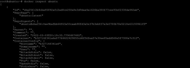 Inspektion von Docker Images