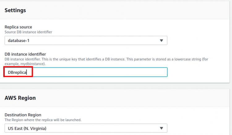 Einstellungen der Replikat-DB