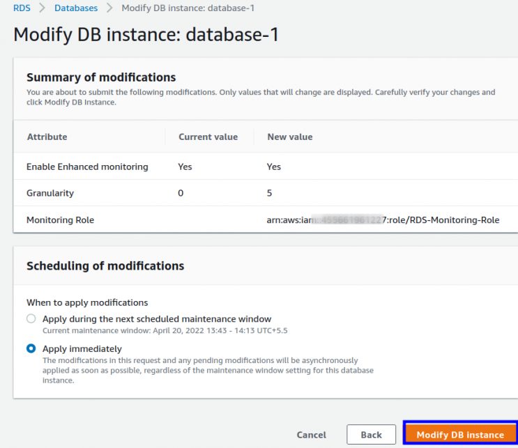 Anwenden der Änderungen