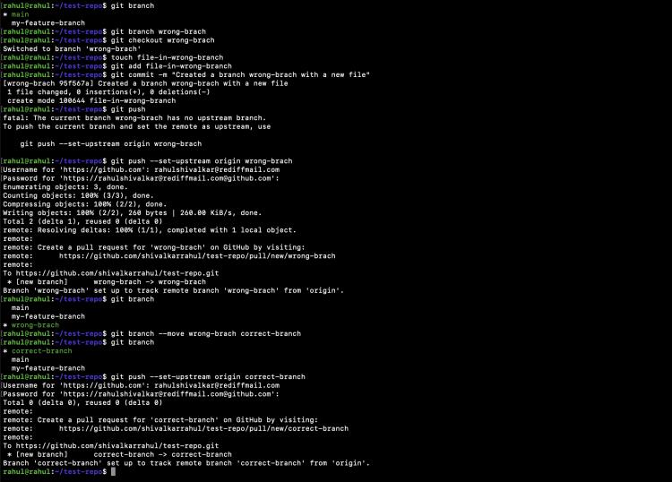 Benennen Sie den Zweig um