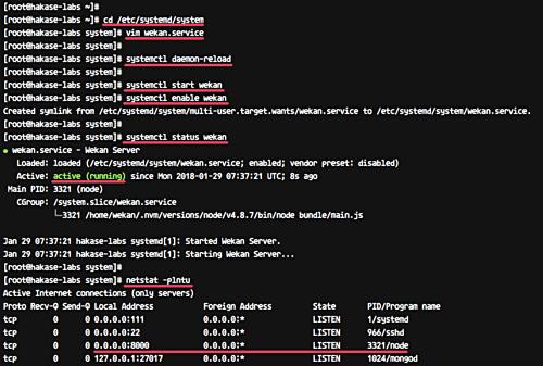 Wekan als Dienst ausführen