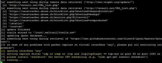 Mailtrail-Sensor läuft