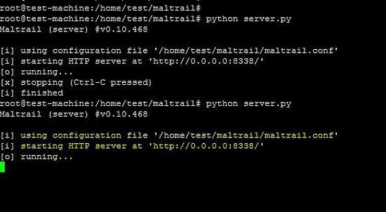 Maltrail Server starten