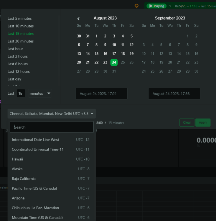 Netdata Zeitzonenwechsel