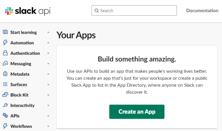 Slack API Apps