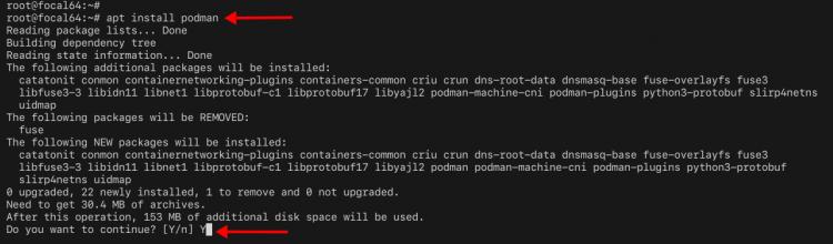 Podman auf Ubuntu 20.04 installieren