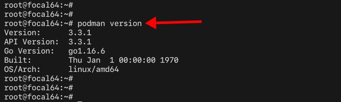 Podman Version prüfen