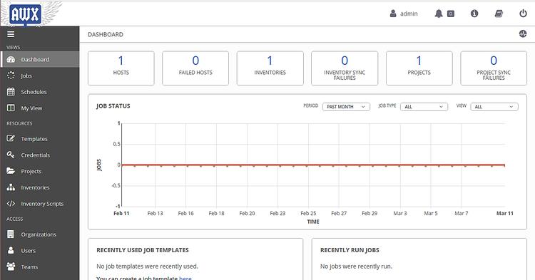 Mögliche AWX-Schnittstelle
