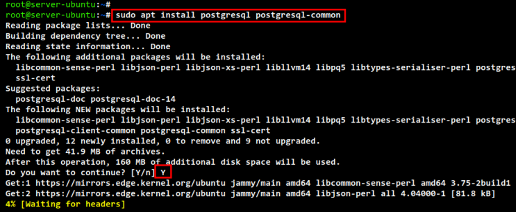 install postgresql