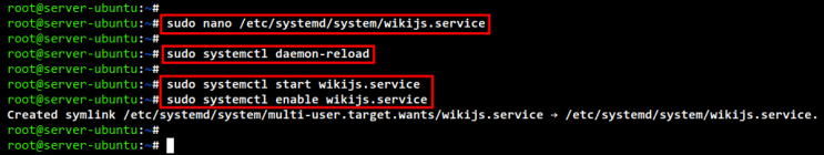 wikijs systemd Dienst einrichten