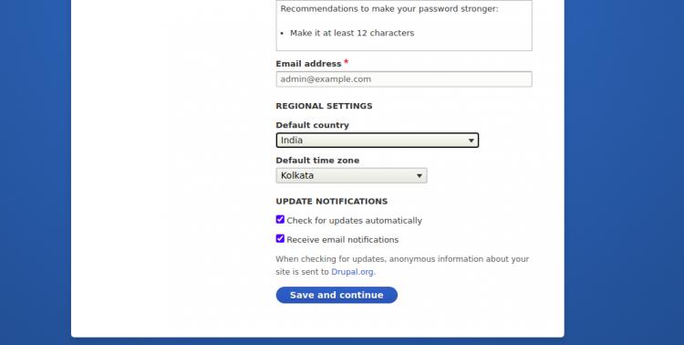 Ländereinstellungen