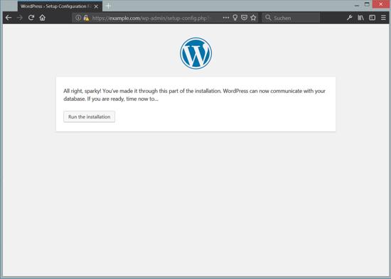 Installation ausführen