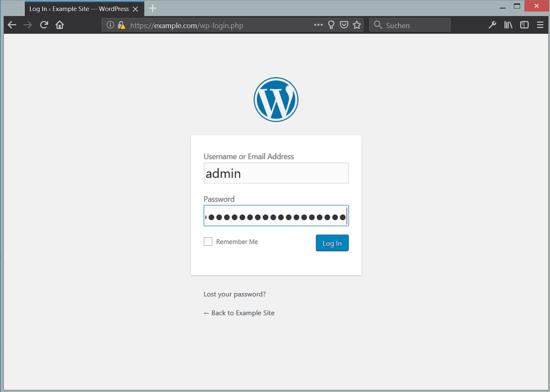 WordPress Admin-Login