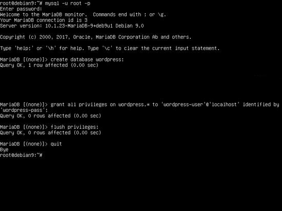 WordPress MySQL-Datenbank und Datenbankbenutzer erstellen