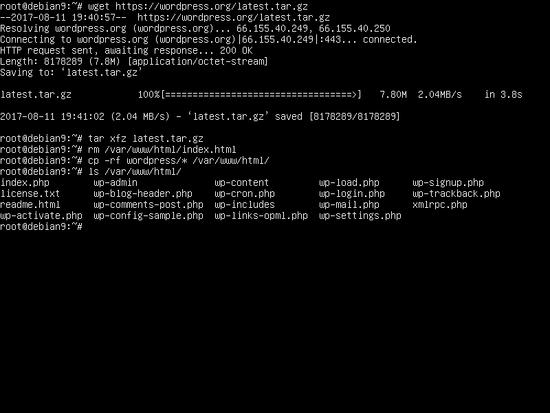 Laden Sie WordPress herunter und entpacken Sie es auf Ihrem Server.