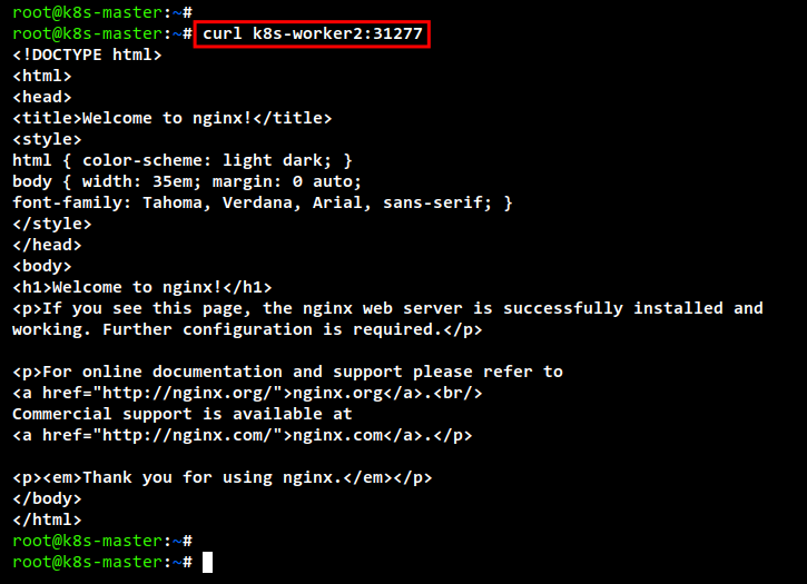Zugang zum nginmx-Pod