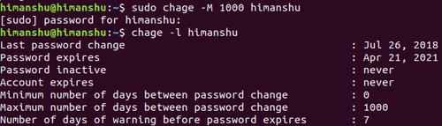 So ändern Sie das Ablaufdatum des Passworts