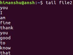 Wie man den tail-Befehl verwendet